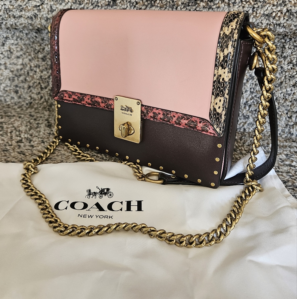 Coach Pink and Brown Women's Bag